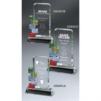 Optic Crystal Cornerstone Excellence Award - Small