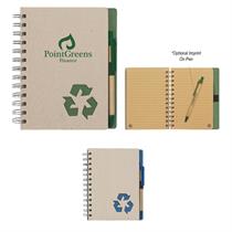 Eco-Inspired 5&quot; x 7&quot; Spiral Notebook &amp; Pen