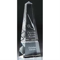 Optic Crystal Obelisk Award - Large