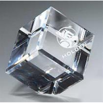 Optic Clear Crystal Cube - Large