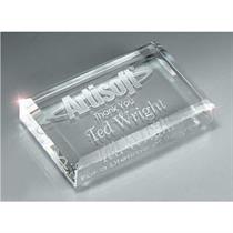 Optic Crystal Business Card Paperweight
