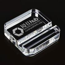 Square Crystal Phone Stand Paperweight