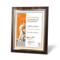 Certificate Frame with Metallized Accent