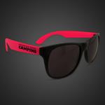 Neon Look Sunglasses With Red Arms