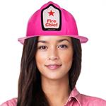 Pink Plastic Novelty Fire-Fighter Hat