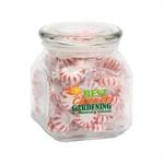 Striped Peppermints in Med Glass Jar