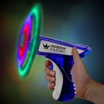 6&quotBlue/Silver LED Spinning Gun