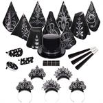 Gatsby Black and Silver New Year&apos s Eve Party Kit
