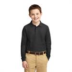Port Authority Youth Long Sleeve Silk Touch Polo.