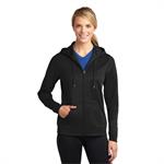 Sport-Tek Ladies Sport-Wick Fleece Full-Zip Hooded Jacket.