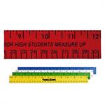 12&quotEnamel Wood Ruler - English &ampMetric Scale