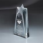 Optic Crystal Tapered Star Tower Award