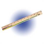 12&quotClear Lacquer Wood Ruler, Full Color Digital