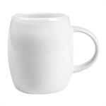 14 oz White Ceramic Rotunda Mug w/C-handle