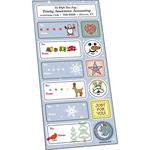 White Paper Christmas Holiday Sticker Sheet