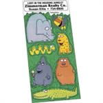 Charlie Cartoon Sticker Sheet w/ Wild Animals