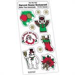 White Paper Christmas Holiday Sticker Sheet
