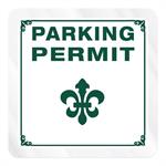 Square Clear Polyester Numbered Inside Parking Permit Decal