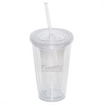 500 ML. 17 OZ. DOUBLE WALLED TUMBLER WITH STRAW