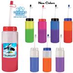 32 oz. Mood Sports Bottle With Flexible Straw, Full Color Di
