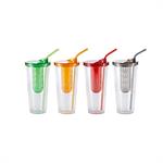 Flavorade 20 oz plastic tumbler w/lid, straw and infuser