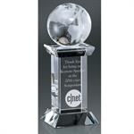 Optic Crystal Globe Tower Award