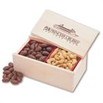 Chocolate Almonds &ampCashews in Wooden Collector&apos s Box