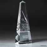 Optic Crystal Obelisk Award - Medium