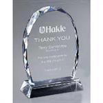 Faceted Oval Crystal Award - Small