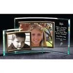 Jade Glass Crescent with 5&quotx 3 1/2&quotFrame