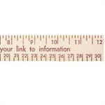 12&quotNatural Finish Wood Ruler - English And Metric Scale