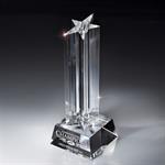 Optic Crystal Rising Star Award on Glass Base