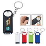 Magnifier and LED Light Key Chain
