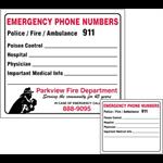 3.5&quotx 4&quotEmergency Numbers Magnet