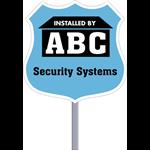 Badge Security Sign - White Poly