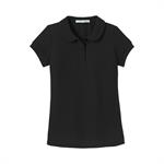 Port Authority Girls Silk Touch Peter Pan Collar Polo.