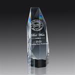 Optic Crystal Octagon Tower Award - Large
