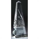 Optic Crystal Obelisk Award - Large