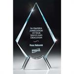 Large Starphire Glass Award on Solid Aluminum Base