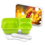 Gourmet Trio 2-3 compartmentplastic lunch container w/lid