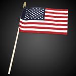 4&quotx 6&quotAmerican Flag w/ Wooden Handle