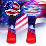 Patriotic LED 9&quotCoin Spinner Wand