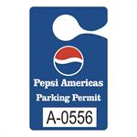 Plastic 23 pt. Numbered Hanging Parking Permit (3" x4 3/4" )