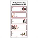 White Paper Christmas Holiday Sticker Sheet (Dogs/Cats)