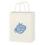 Kraft Paper White Shopping Bag - 8&quotx 10-1/4"