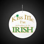 Kiss Me I&apos m Irish Plastic Medallions - 2 1/2"