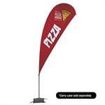 13&aposValue Teardrop Sail Sign - 2-Sided with Cross Base