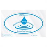 Oval Clear Static Vinyl Post-Cals Decal Postcard