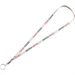 Full Color 3/8&quotLanyard w/ Ring