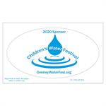 Oval White Vinyl Post-Cals Decal Postcard